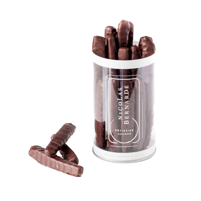 nicolas-bernard-chocolats-corces-d-orange-175g-noir image 1