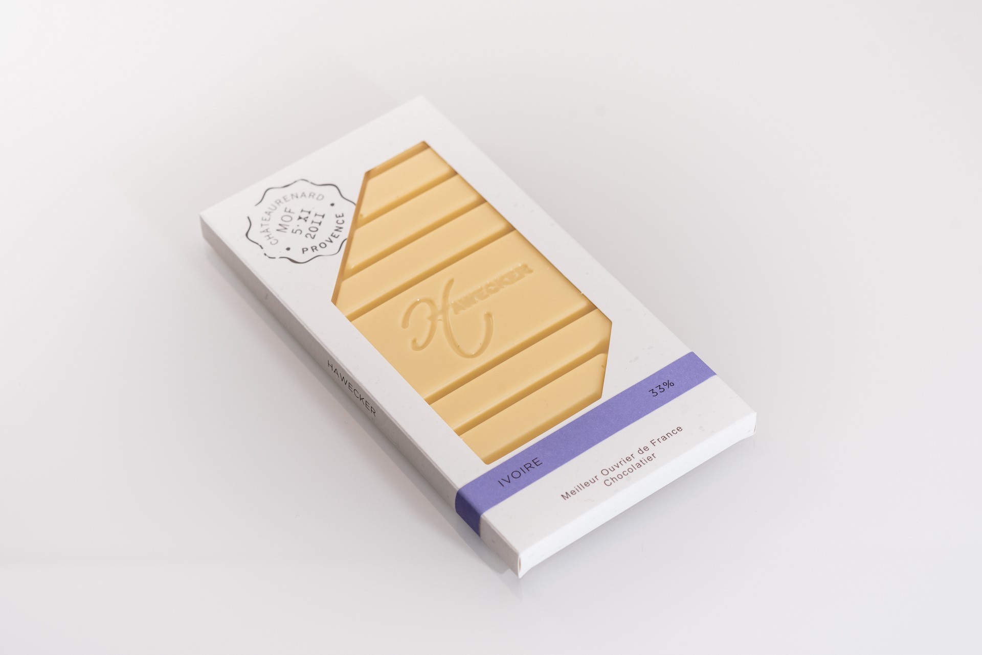 hawecker-ivoire-33-tablette-chocolat-blanc-85-g-vanille image 1
