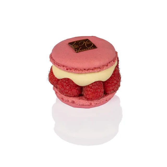 hawecker-macaron-framboise-litchi-individuel image 1