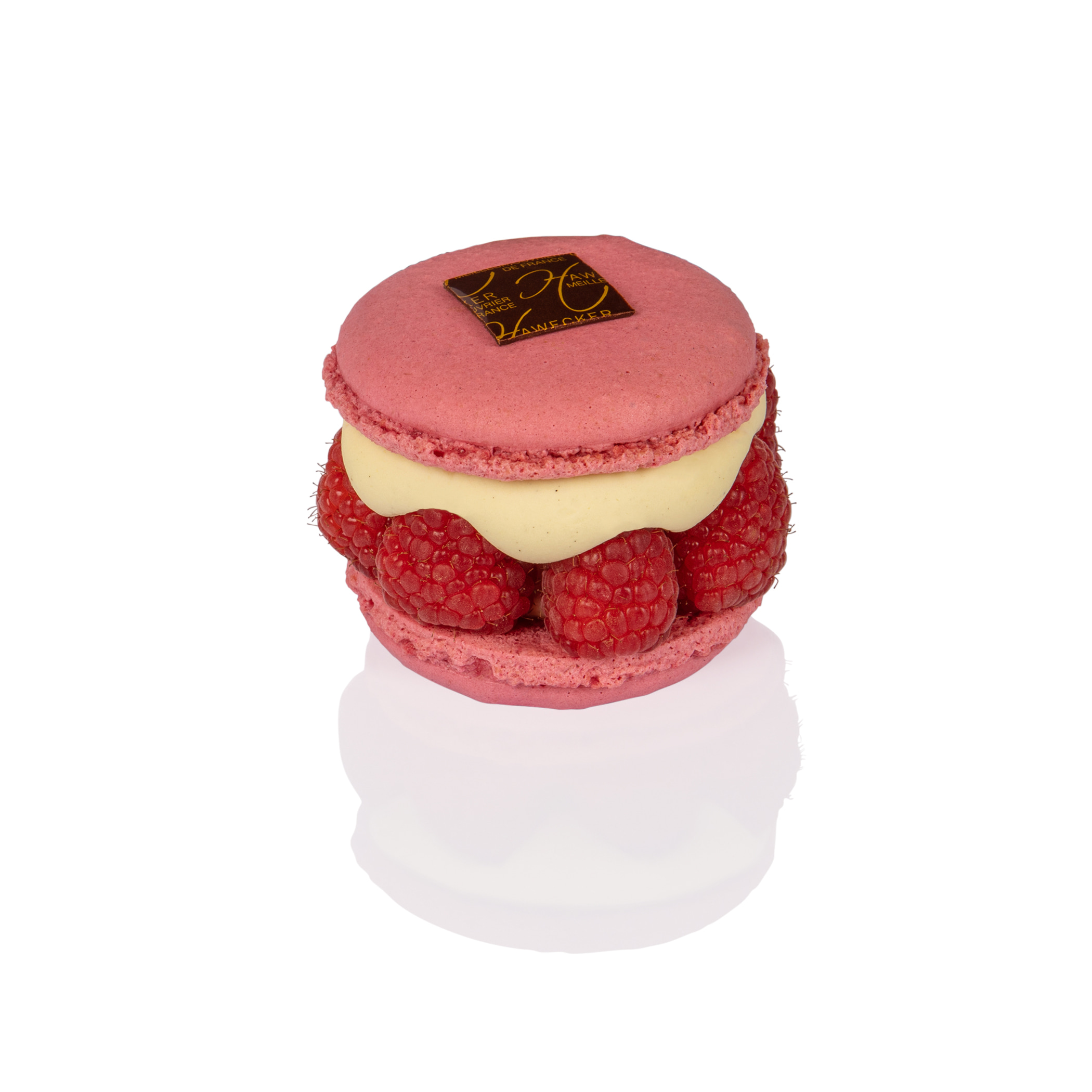 hawecker-macaron-framboise-litchi-individuel image 1